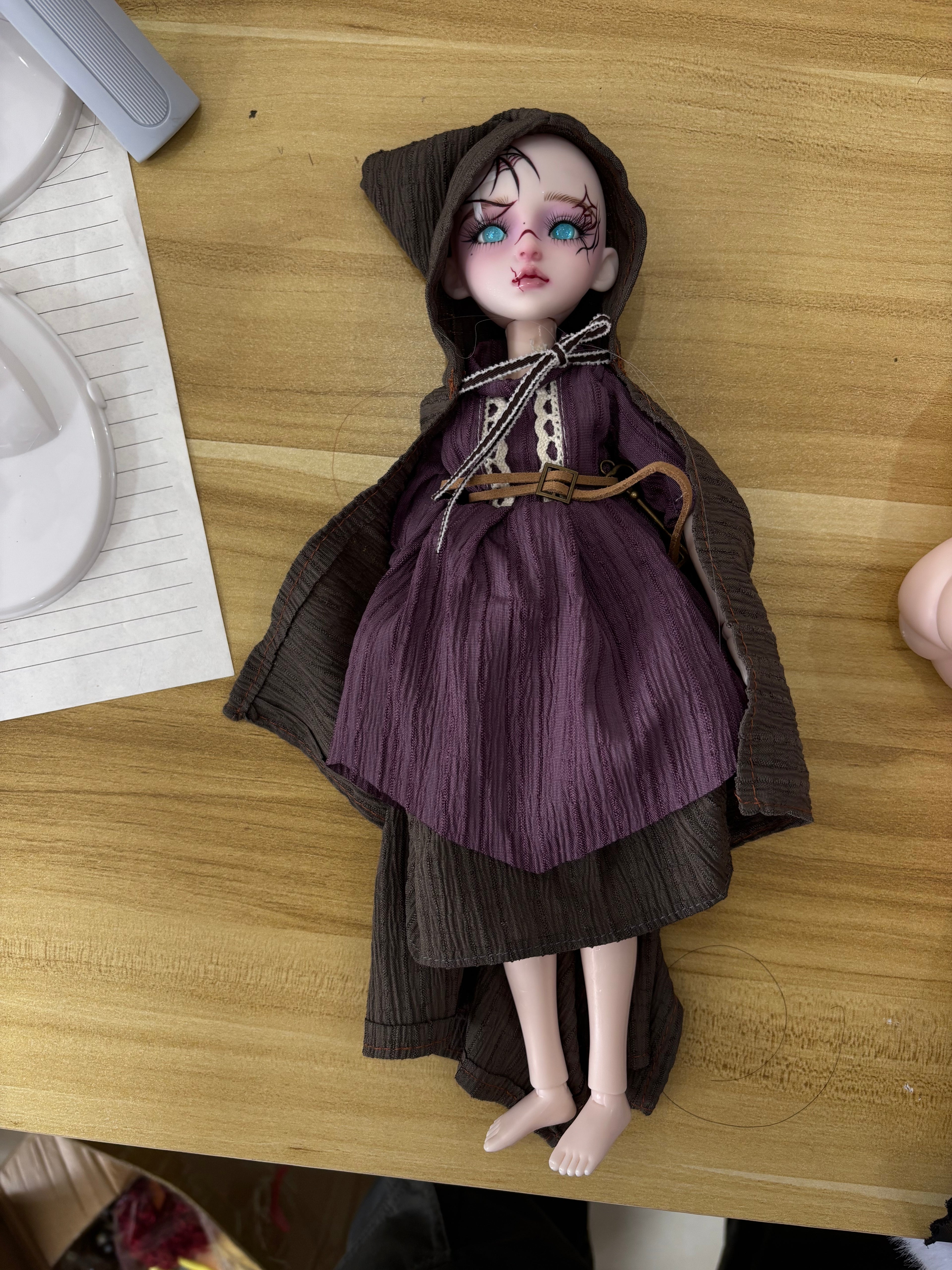 In‑stock 1/6‑scale BJD doll, with optional face‑up, interchangeable wigs, hand‑crafted collectible gift